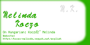 melinda koczo business card